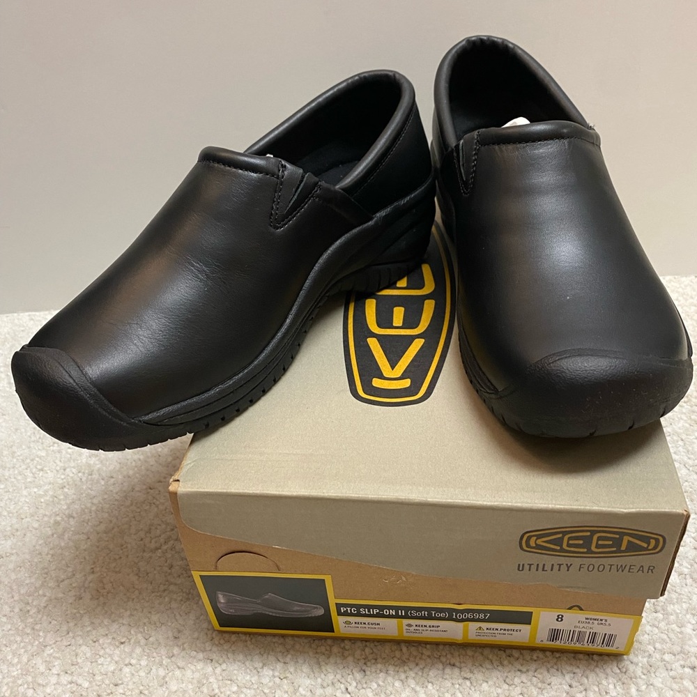 KEEN PTC Slip-On II Utility Work Shoe (Soft Toe) Women’s 8